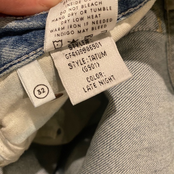 GRLFRND Tatum Raw Hem Straight Leg Jeans | 32 Color Late Night - Picture 6 of 6